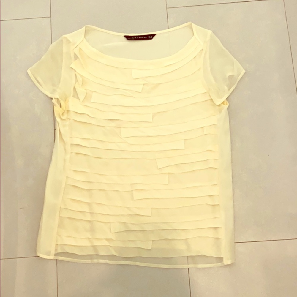 Cream colored blouse by Zara